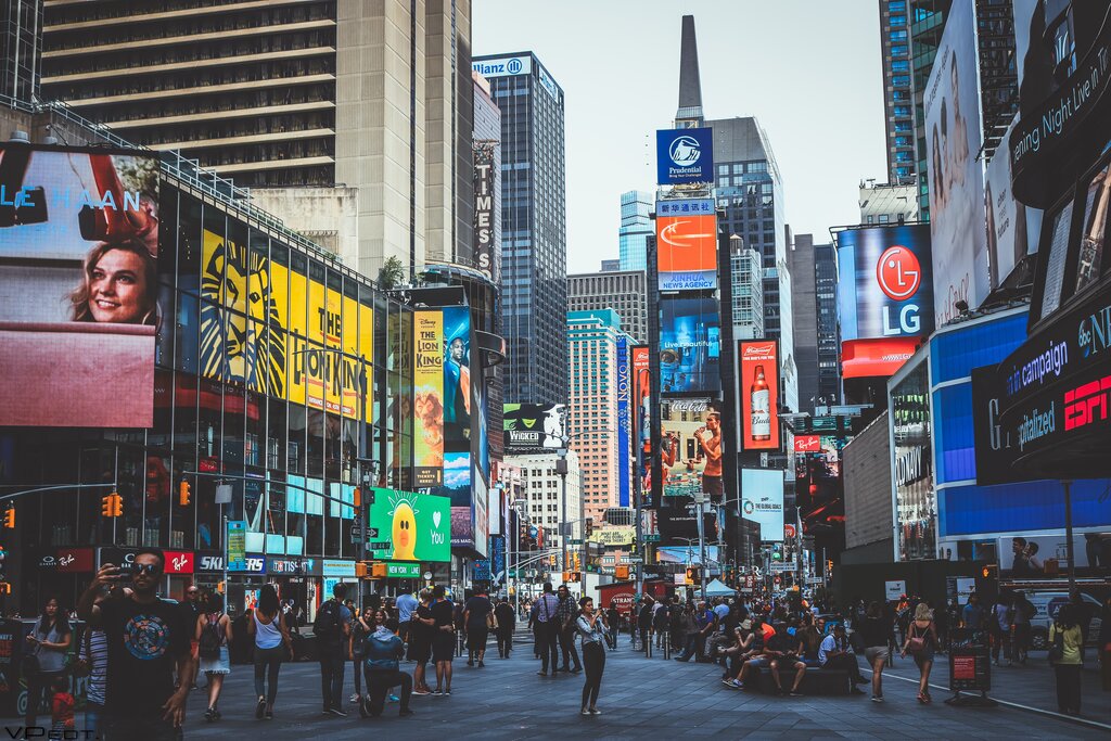 atardecer en time square