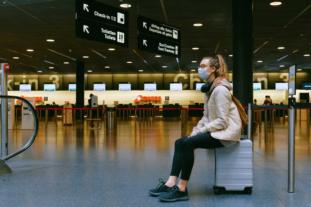 pasajero en el aeropuerto